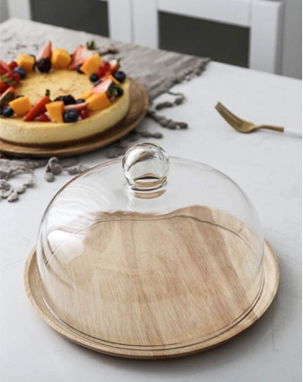 Cúpula de Cristal para Tartas (6/8/10), Redonda, Ideal para Servir Galletas, Salsas y Pasteles, Ideal para hoteles, restaurantes Occidentales y degustaciones (tamaños: 15,4 x 15,4 x 11,7 cm)
