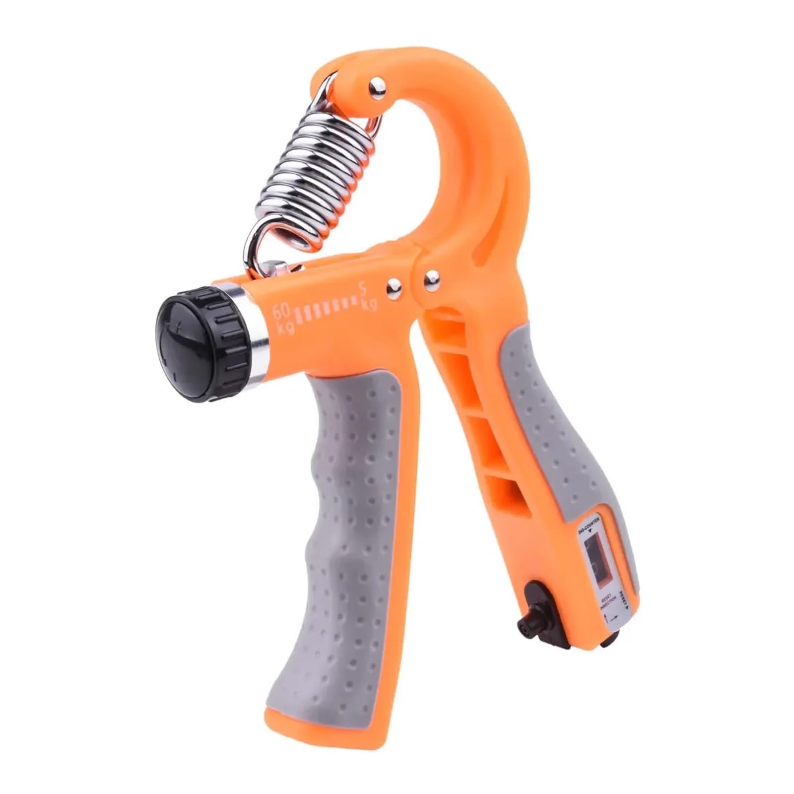 FLYIODFCXV Wrist trainer, 11~132lbs R-type Adjustable Strength Apparatus Forearm Muscle Training Dynamometer(Orange)