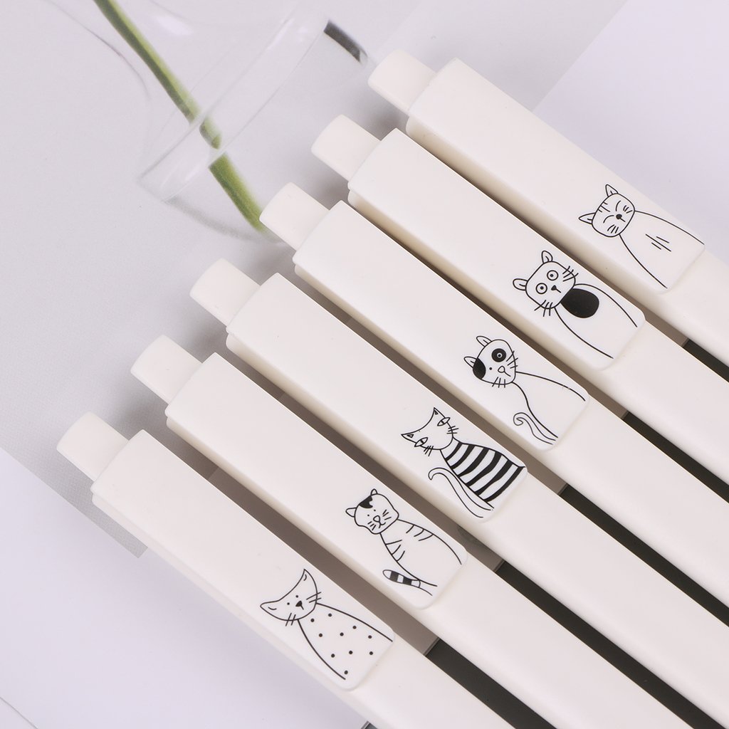 Ink Gel Pen Novelty Cute Cartoon Cat Gel Ink Ball Point Pen Press Stationery Office Supplies — view 3