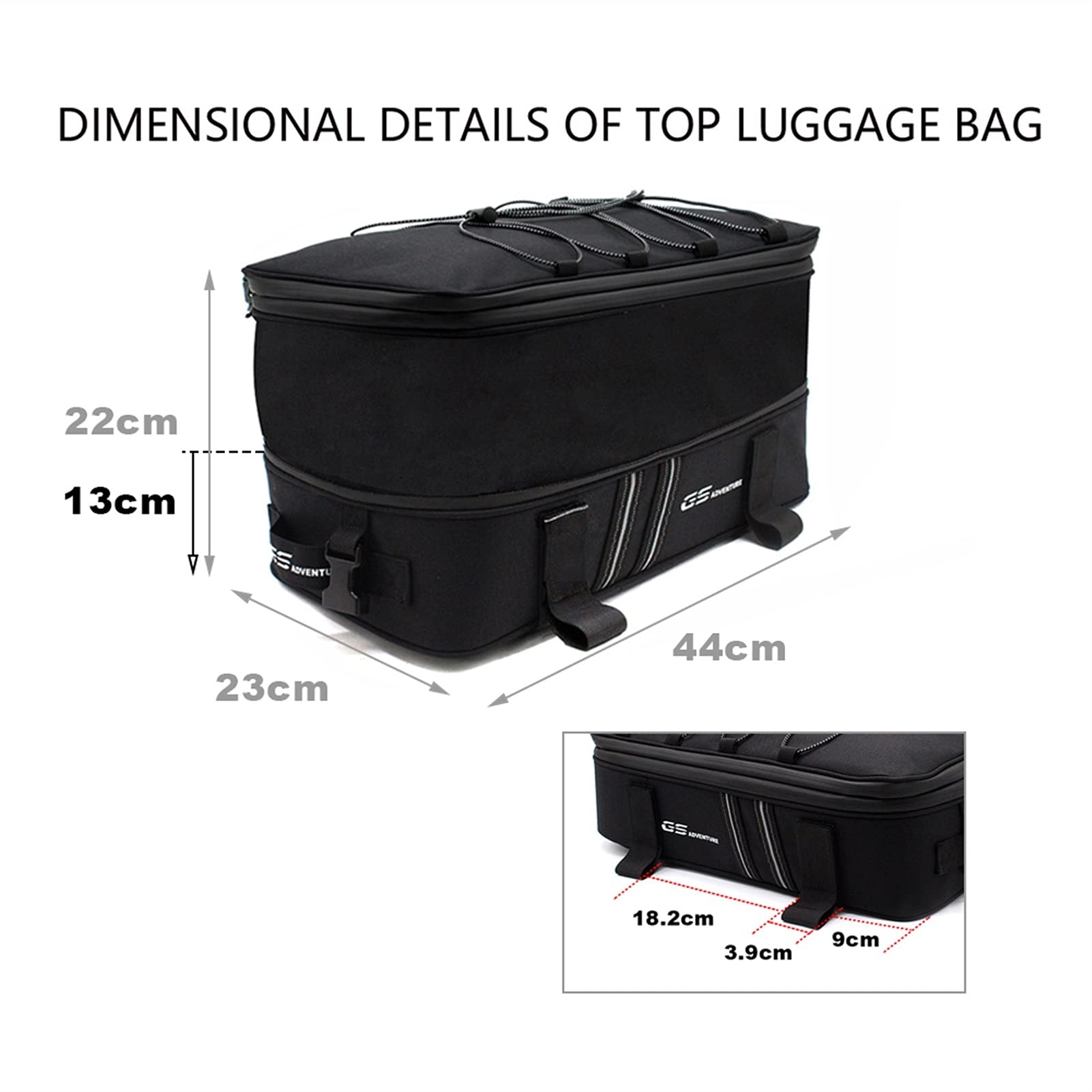 Borse Laterali Interne In Cordura GRANDE INGRANAGGIO MOTO Per Valigie Rigide BMW R1200GSA, 600D, Impermeabili, Con Tracolla E Tasche - 4