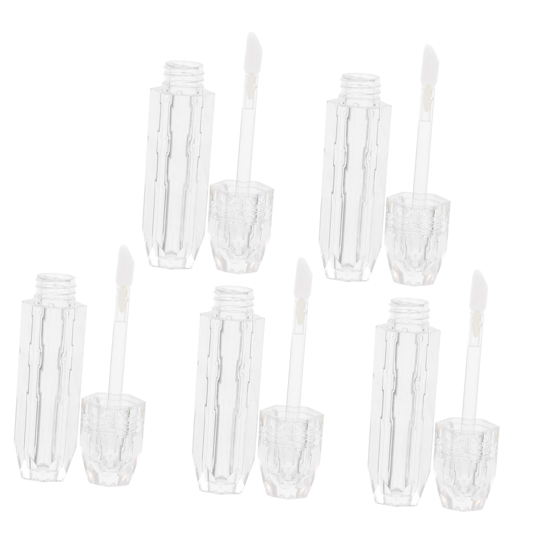 3 Series Labial Transparentes De Recipientes Vacíos Rellenables Para Labial De Gloss 6 Piezas X 3