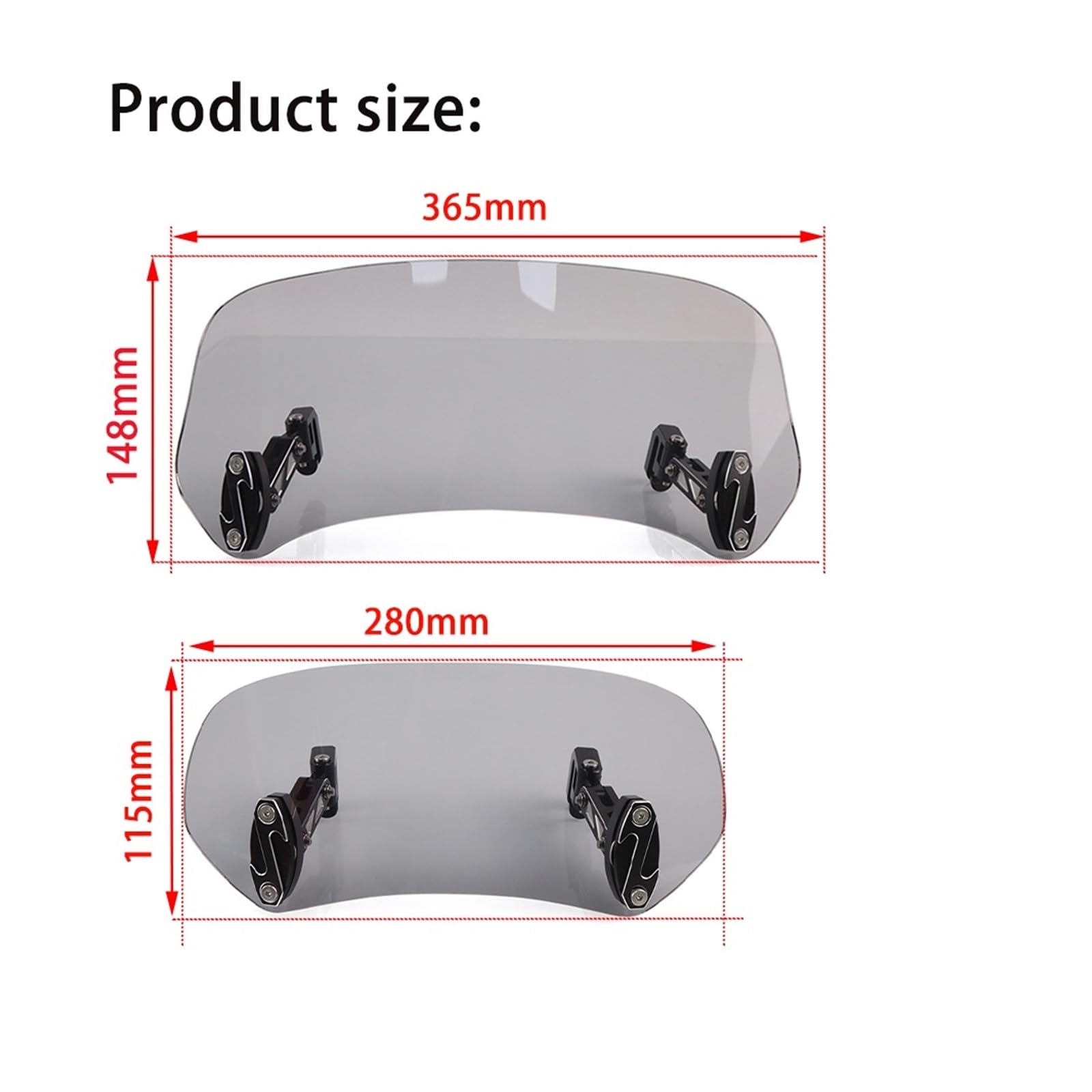 Estensione Universale Parabrezza Per Motocicletta Deflettore Regolabile Morsetto Per Parabrezza Per KAWASAKI Per Yam&aha Per Hon&da Per SUZUKI Deflettori