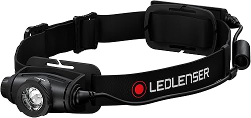 Ledlenser, H5R Core Recargable Faro, 500 lúmenes, Sistema de Enfoque Avanzado, Salida de Luz Constante, Regulable, Sistema de Carga Magnética,