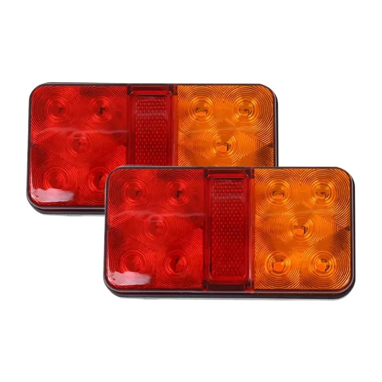 tylne światła LED 2 szt. 12V/24V/80V przyczepa ciężarówka tylna lampa wodoodporna ciężarówka światło boczne 10LED tylne światło Lampa tylna zespolona(12V)