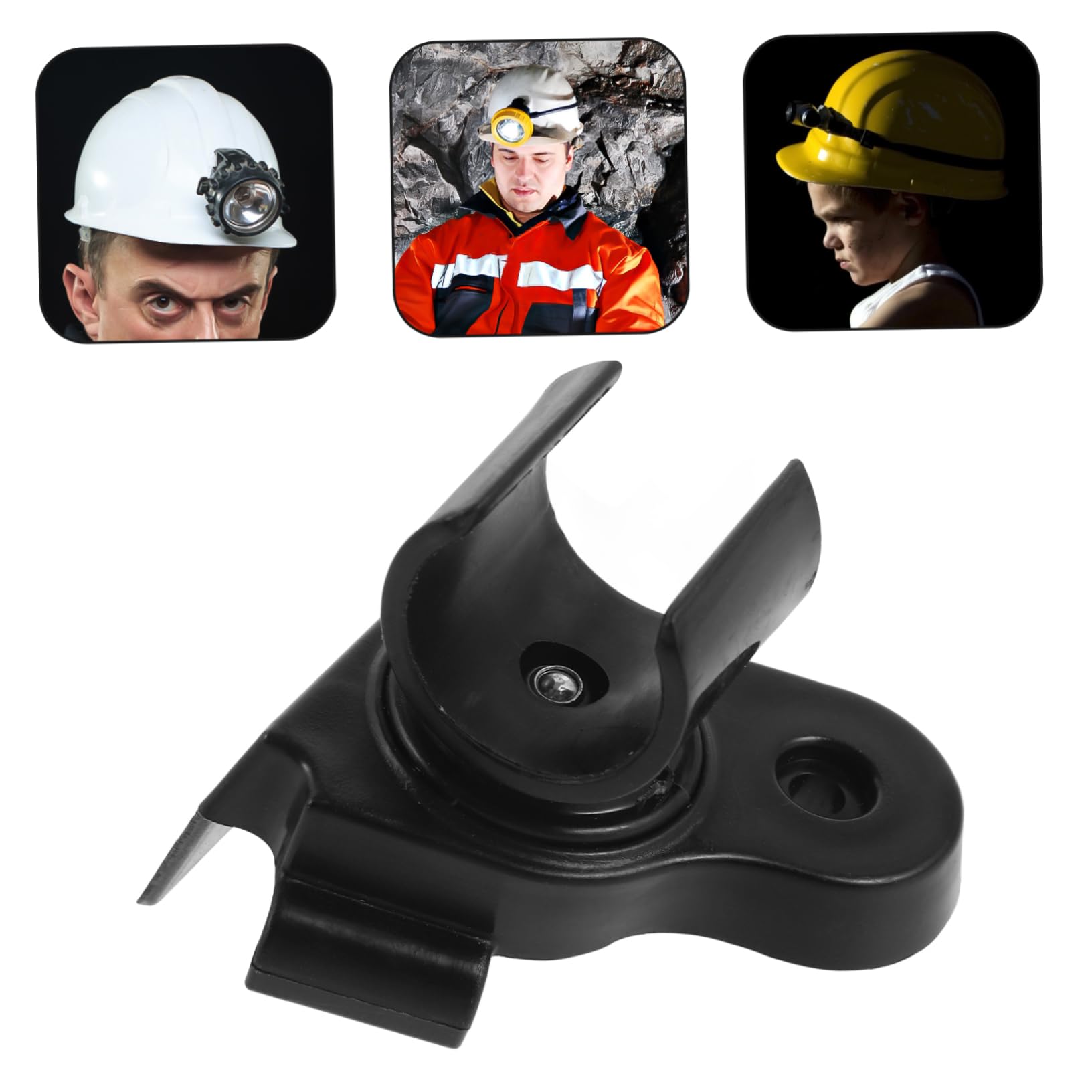 Clip portale per torcia elettrica per casco da lavoro, accessorio leggero e resistente per professionisti e fai da te
