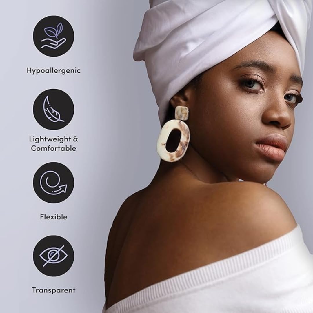 Invisible Ear Lobe Support for Earrings Earlobe Tapes and Stickers Earring Supporter for Heavy Earrings Support Patches Girls & Women (Pack of 50) — Amazon image 5