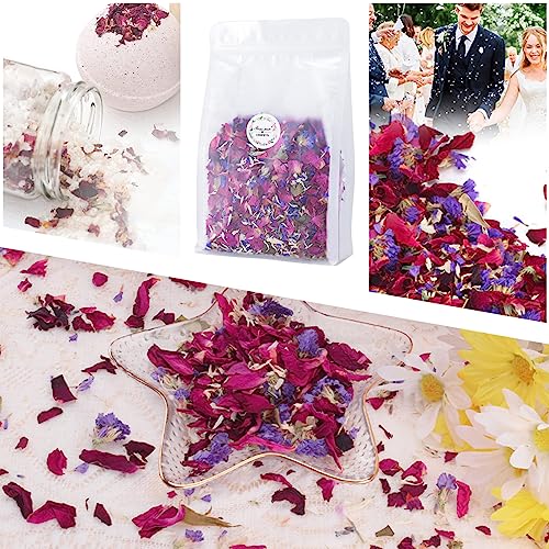 Pétalos de flores secas mixtas biodegradables 100 g miniatura 5