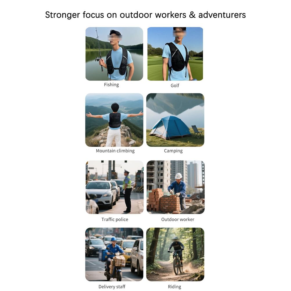 Chaleco Refrigerante Con Semiconductores, Chaleco De Aire Acondicionado Portátil Para Hombres Y Mujeres, Para La Construcción, Los Viajes Y Las Actividades Al Aire Libre En Los Calurosos Veranos