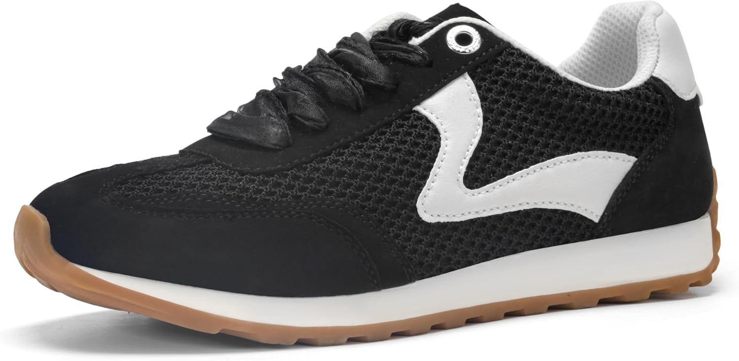LUCKY STEP Women's Fashion Sneakers Trendy Tennis Shoes Neutral Stylish Retro Trainers Casual Running Walking Shoes