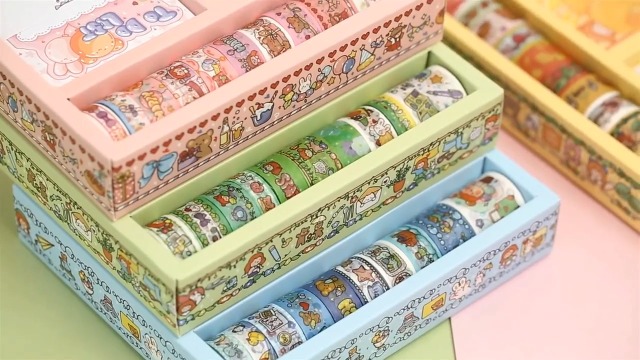 ZDOLAKIDS 10 Roll Washi Tape Set - Vintage Floral Green Plant Patterns For Journaling & Crafts