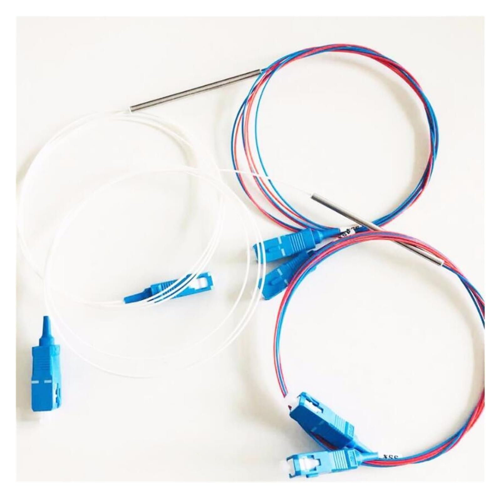 10 pièces emballage séparateur de fibres optiques SC 1x2 0.9mm coupleur déséquilibré 70/30 60/40 coupleur de rapport de division en option(15 to 85)
