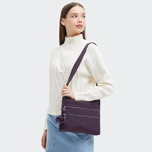 Vista 85 de Kipling Alvar - Bolso cruzado con estampado mediano índigo (Indigo/Bloom)
