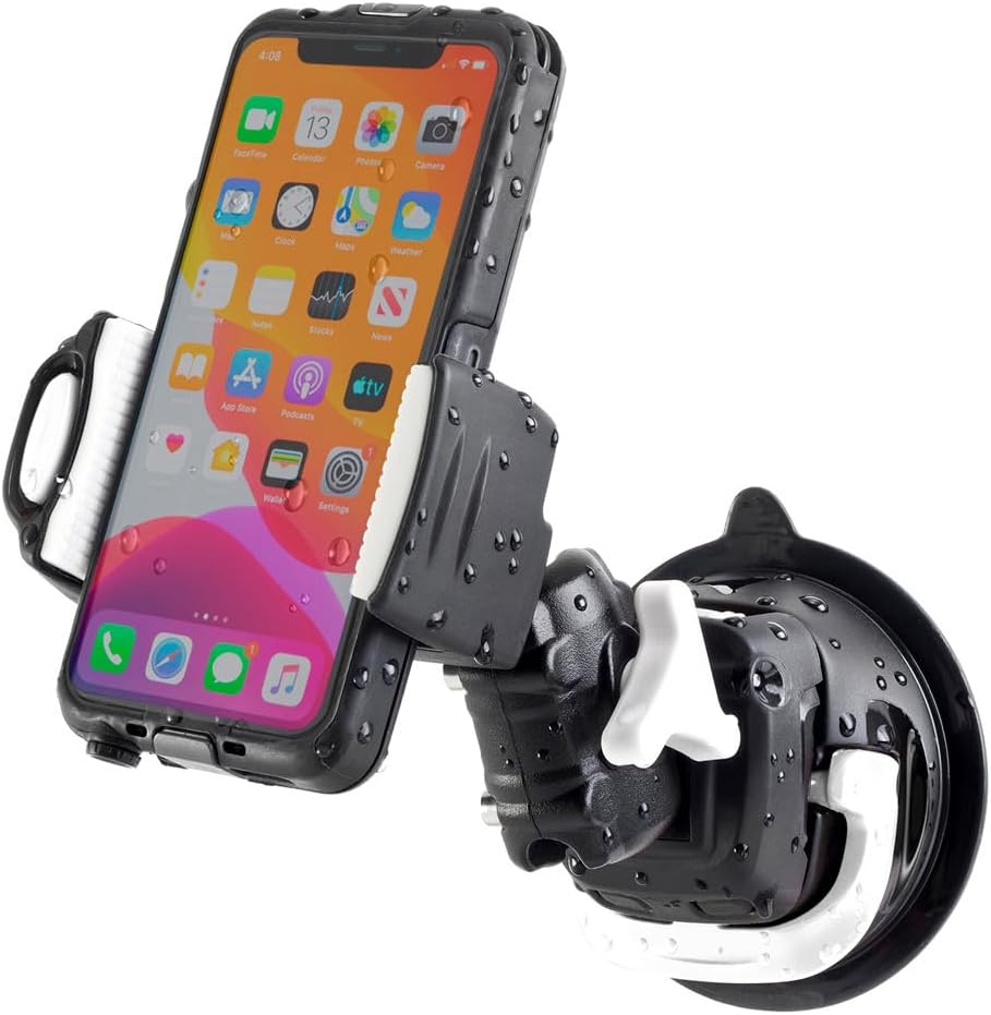 ROKK Mini Suction Cup Phone Starter Kit, Black/Red/White, One Size
