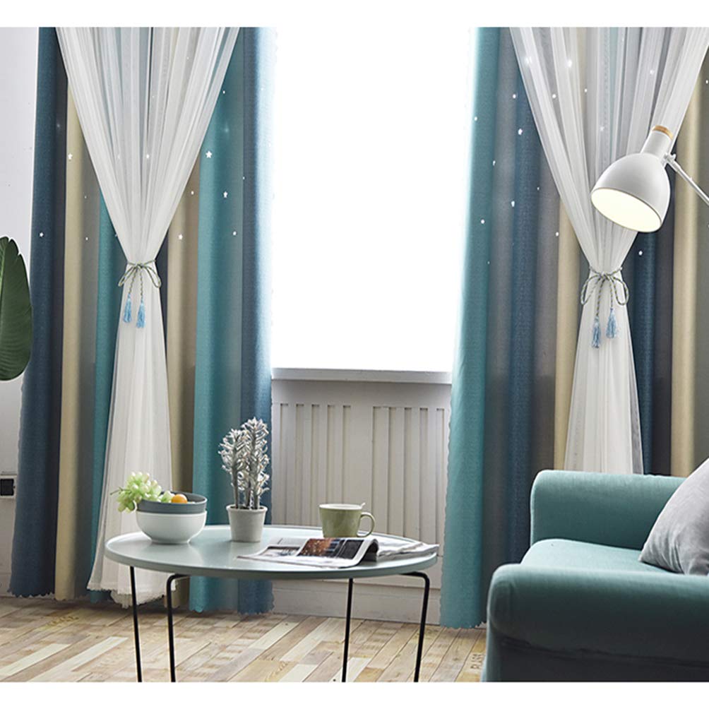 Cortinas Opacas 3D Mpresión Poliéster Térmico Aislante Y Ruido