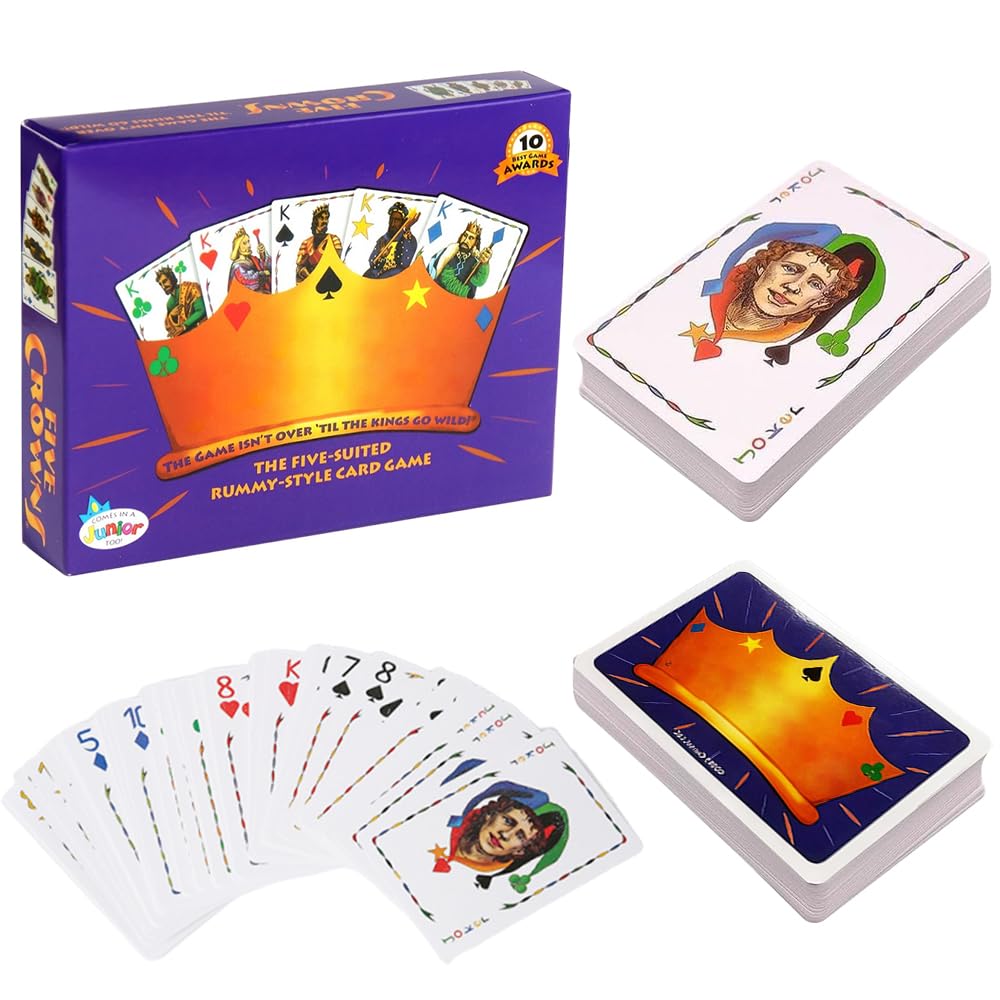 NAVESO Card Games Crown, Crown Playing Cards, Cro-wn Poker, Card Games for Families, Ca-rd Gam-es for 1 to 7 Players, Essential C-ard Game-s for Young Adults, Bring Joy to Friends