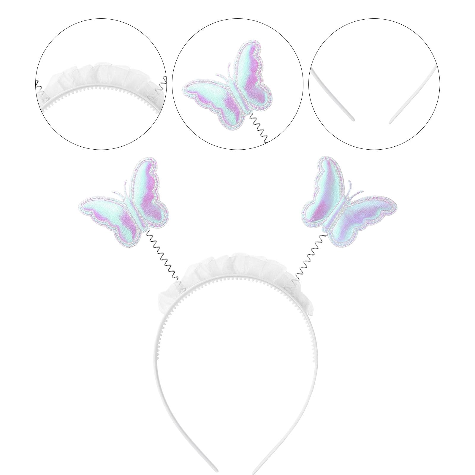 GWAWG 3PCS Fairy Costume for Girls,Angel Costumes Kids,Fairy Wings Kids, Magic Wand and Headband,Christmas Fancy Dress Accessories - Image 4