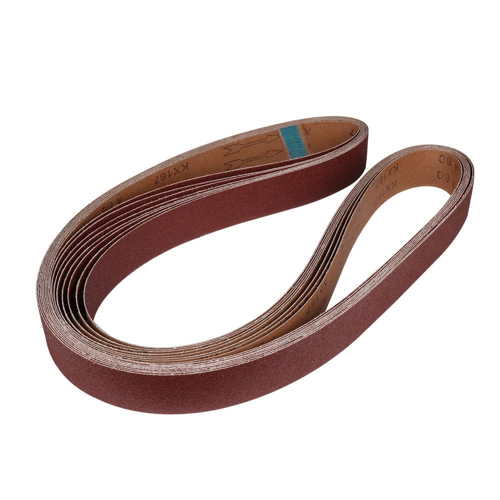 8 pièces 60/80/100/120/150/180/240/320 grains abrasifs bandes abrasives ponceuse meulage outils de polissage, 533x75mm 8pc