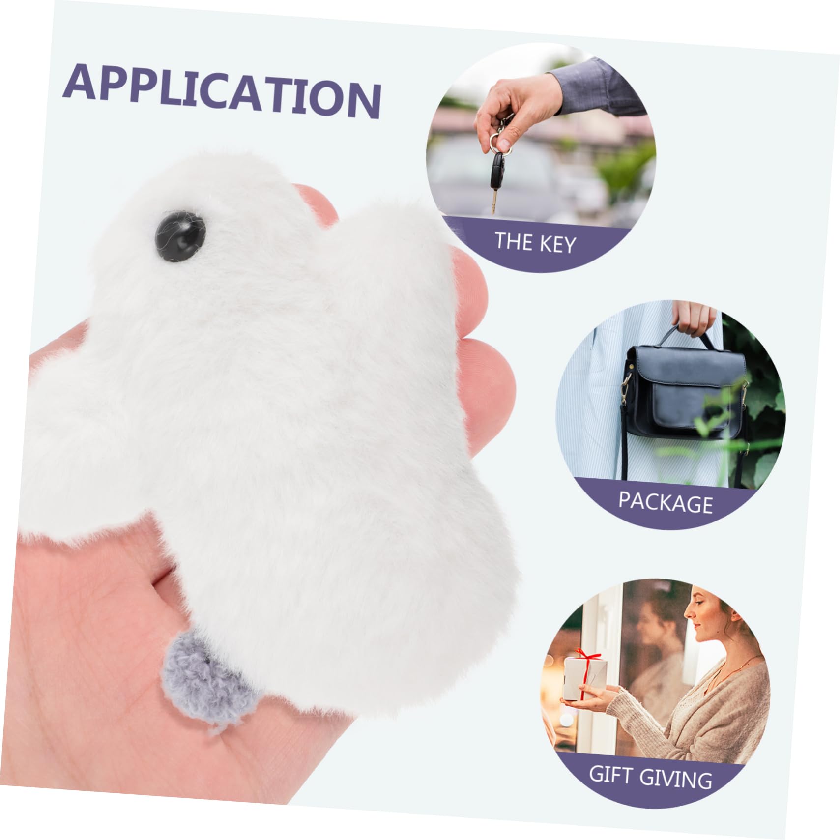 ibasenice 25piezas Colgantes De Conejo De Peluche Llaveros y Adornos Para Mochilas Decoración Adorable Para Bolsos y Accesorios De Fiesta