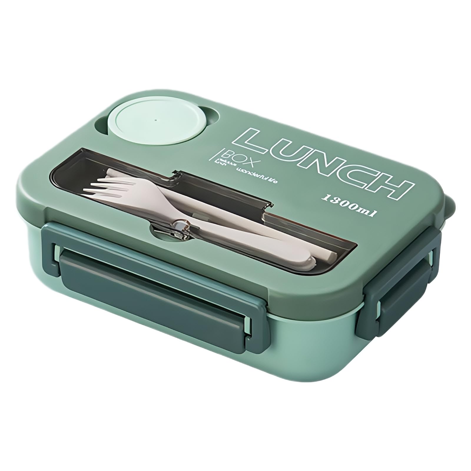NEWFT Portable Lunch Box Lunchable Food Container Food Storage Box With Fork, Spoon Meal Preps Containers for Home
