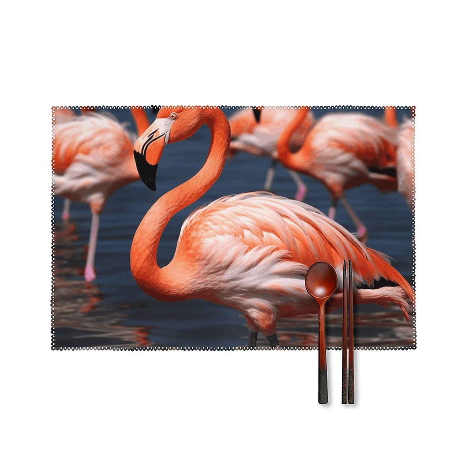 Sets de table flamant rose pour repas de terrasse et dîners d'été