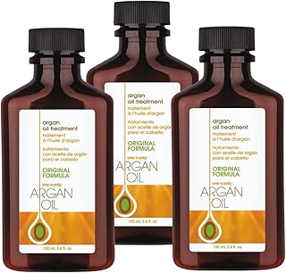 One 'n Only Argan Oil Hair Treatment - Lightweight & Hydrating Hair Oil for Natural, Wigs & Extensions - Shine Enhancing, Heat Protectant & Frizz Control (3.4 oz, 3pk)