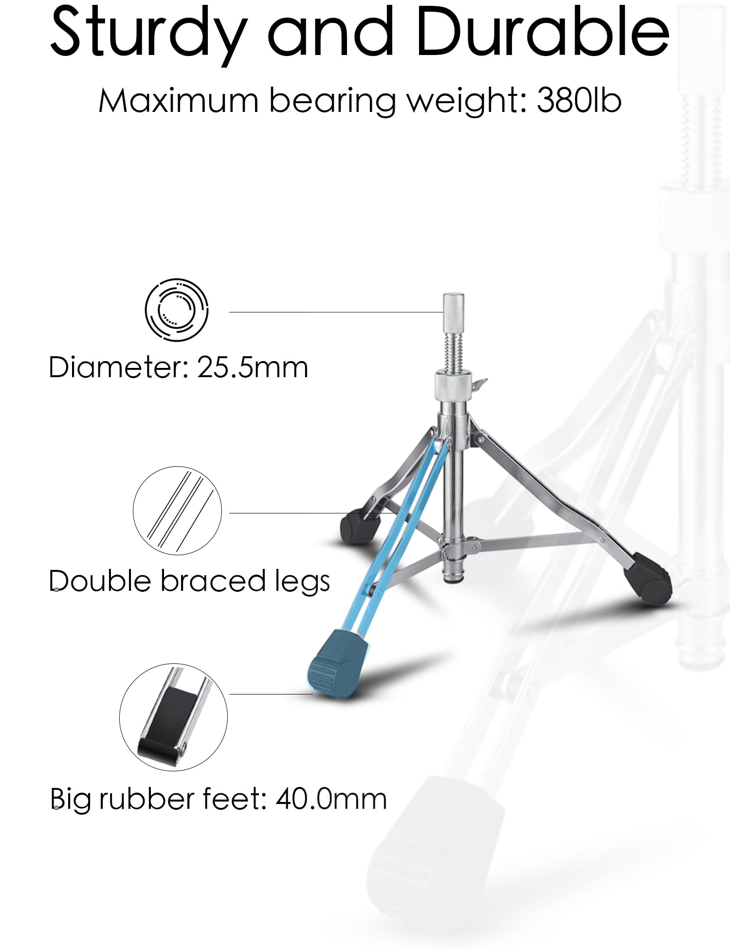 ULUOBO Drum Throne, Drum Stool Adjustable Height, Breathable Drum Seat (Butt-Shape, Brown)