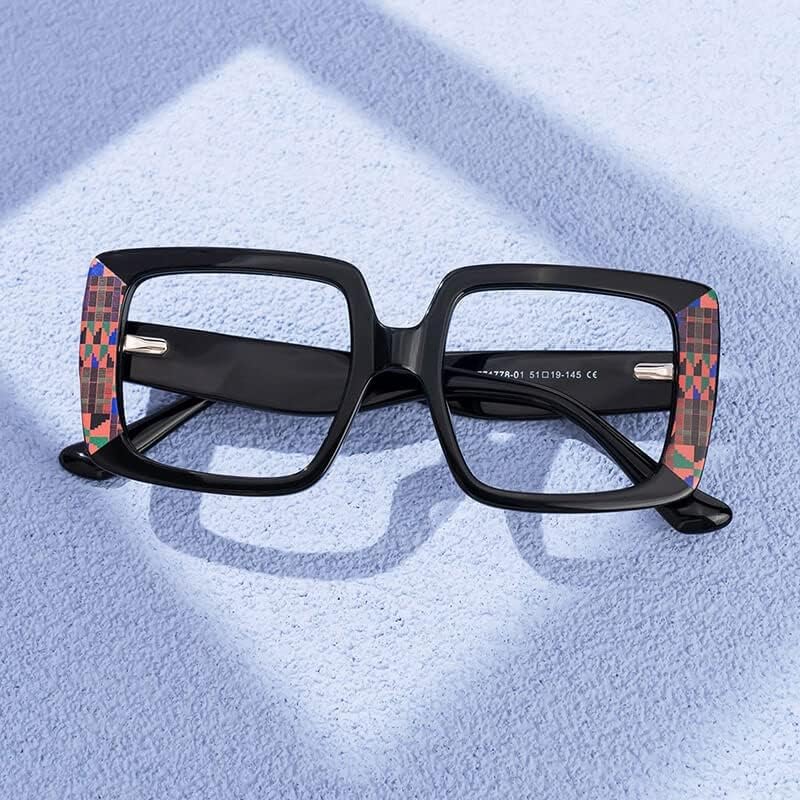 Miniatura 7 de VOOGLAM Gafas cuadradas de gran tamaño con bloqueo de luz azul para mujeres y hombres, anti fatiga ocular UV Dempsey