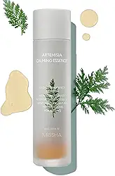 MISSHA Essência calmante Artemisia 150 ml - 100% tônico facial de extrato de artemísia anual para pele sensível, tônico coreano com artemísia de fermentação dupla, alivia vermelhidão e acne