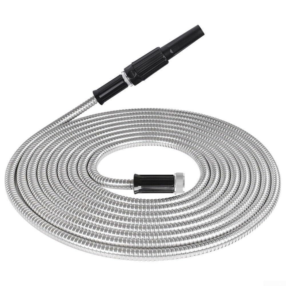 Tubo Da Giardino In Metallo Da 7,6 Metri: Leggero, Flessibile E Anti-piega In Acciaio Inox 304 Per Irrigazione E Pulizia Senza Stress - 2