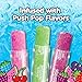 Push Pop Freezer Pops - Ice Popsicles Frozen, Individually Wrapped Variety Pack, 6 Classic Fruity Flavors, Fun Colored Frozen Treats for Party Favors, Bulk Snacks for Kids (48 Count)