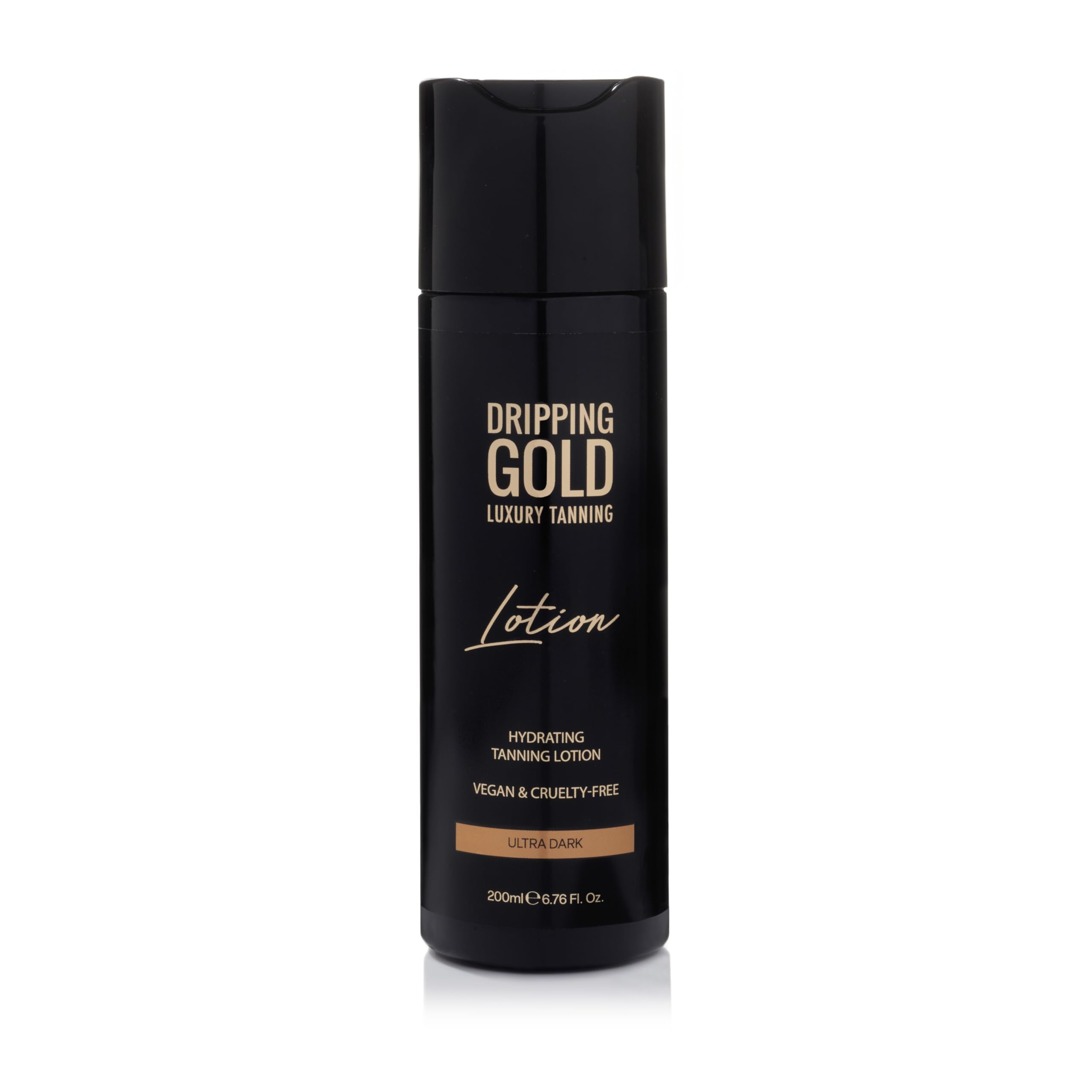 Dripping Gold Hydrating Tanning Lotion Ultra Dark Natural Tanning Effect Moisturising Streak Free Vegan Skin Friendly