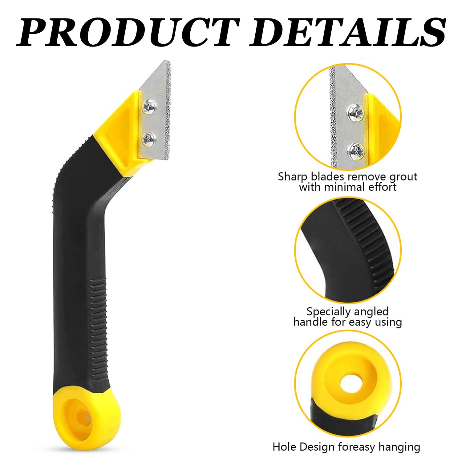 Pro Grout Removal Tool, Grouting Tool with 5 Pieces Extra Replacement Accessories - Image 3
