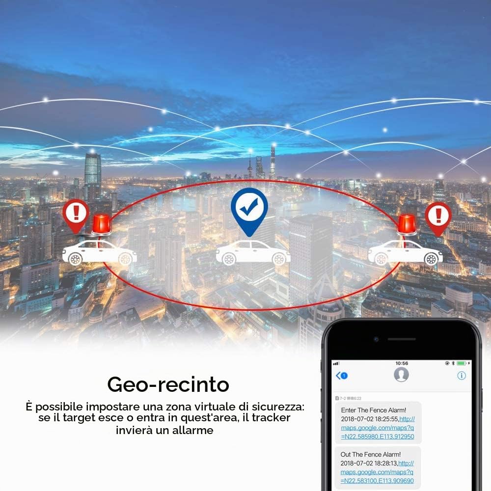 Localizzatore GPS per Auto con Magnete Potente, Monitoraggio in Tempo Reale Satellitare, Antifurto GPS Tracker per Auto, Moto, Camion, Impermeabile Geo-Fence Allarme, APP Gratuita TK915