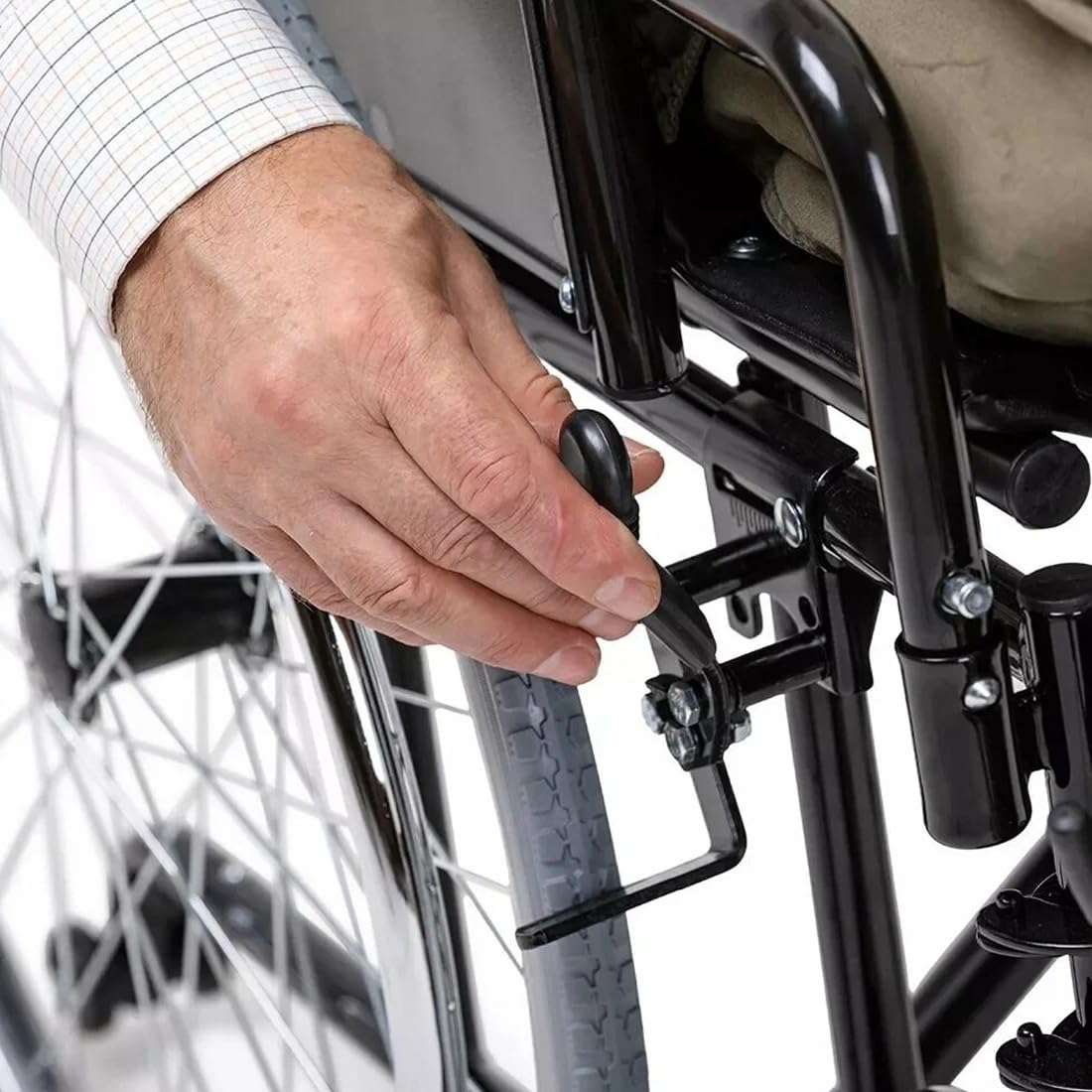 4 Stück Rollstuhl Bremsgriff Bremse Für Rollstühle Antrieb Rollstuhl Ersatzteile Rollstuhlbrems Verlängerungsgriffe Bequeme Bremse Rollstuhlbremsen Lenker Bergrollstuhlbremsen Griff