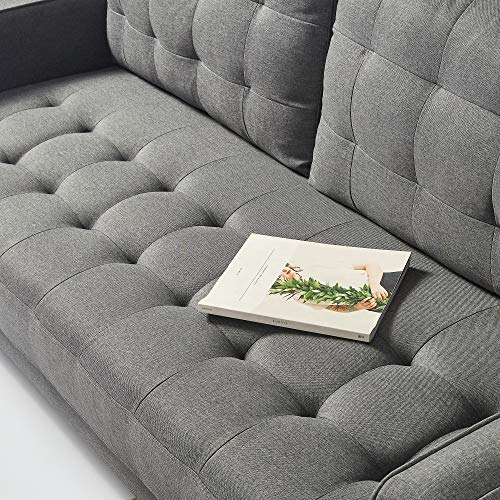ZINUS Benton Sofa Couch / Grid Tufted Cushions / Easy, Tool-Free Assembly, Dark Grey - Image 5