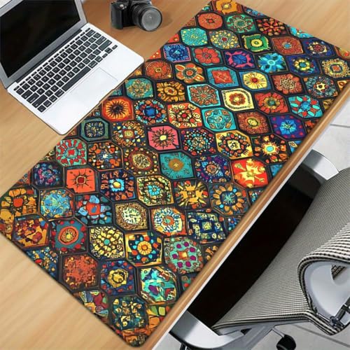 Alfombrilla de ratón gaming XXL 600x300mm bohemia para ordenador de escritorio