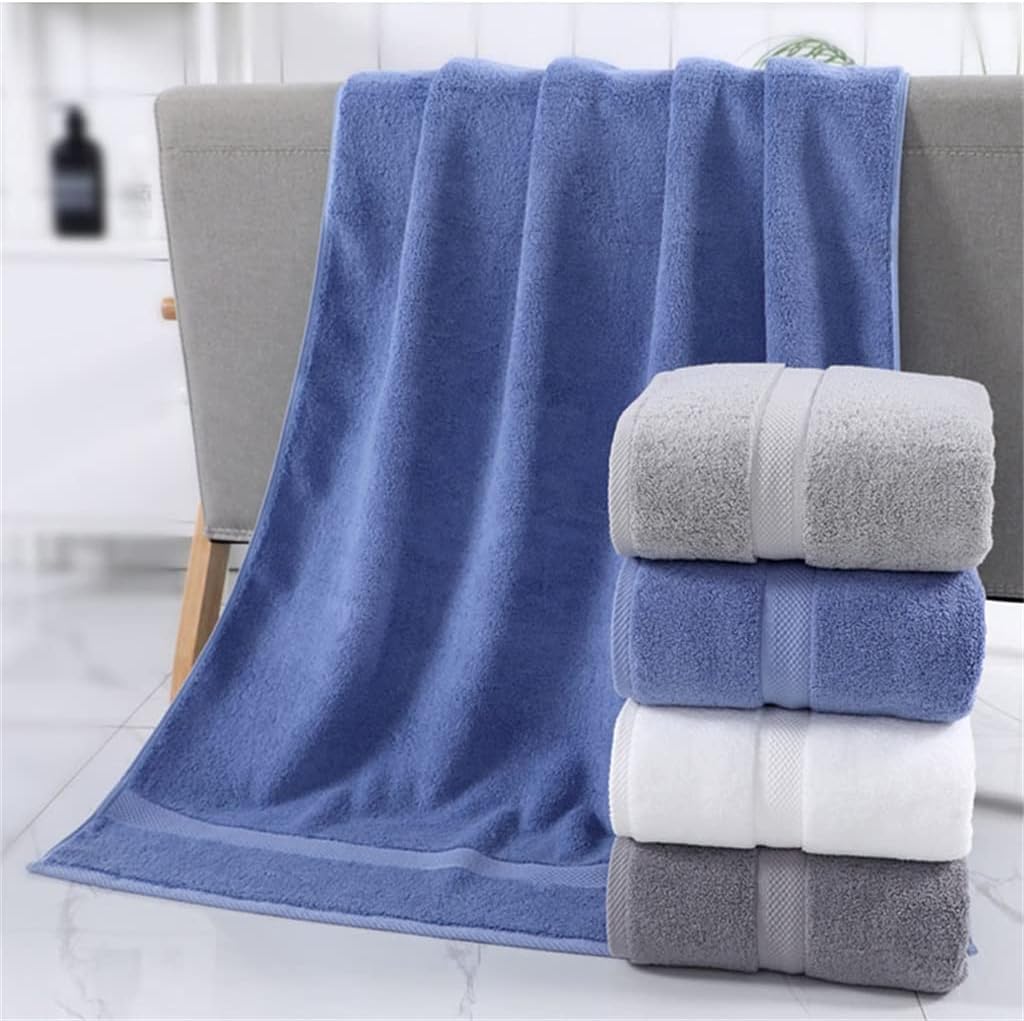 2-Piece Cotton Bath Towel for Men and Women with Extra Absorbent and Quick-Drying Soft Bath Towel(D)