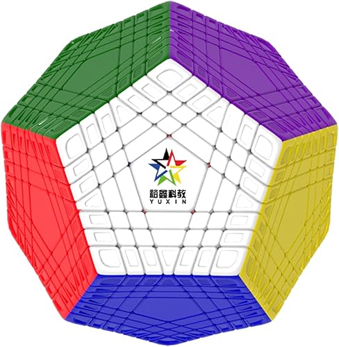 YuXin Teraminx - Cubo de dadecahedyon sin calcomanías, 7 x 7, cubo de 12 caras, rompecabezas gigaminx 7 x 7 megaminx Speed Cube