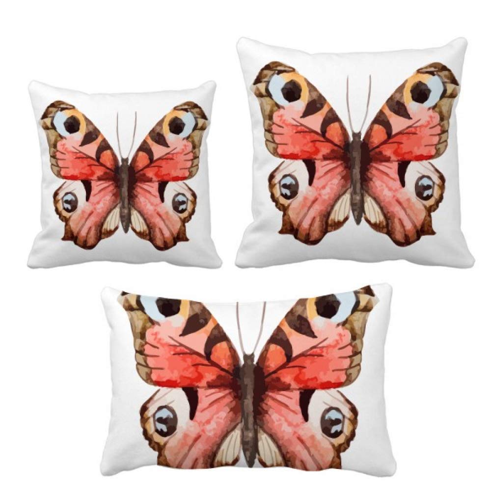 Housse de coussin rose papillon style peinture à l'huile ambiance poétique