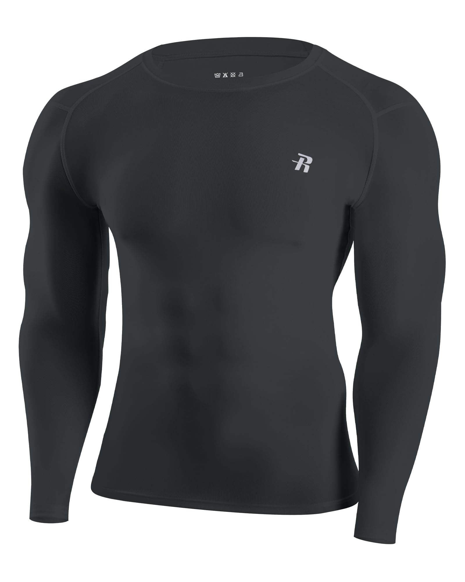 Runhit Camisas de compresión de manga larga para hombre, UPF 50+, camisas de compresión para hombre, capa base para correr y entrenar atlético