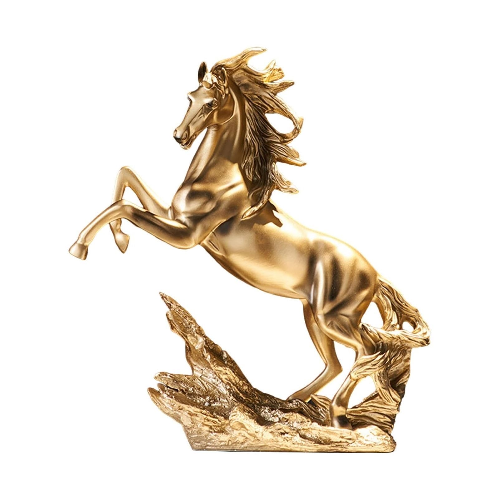KUKUUU Standing Horse Statue Figurine Handmade Craft