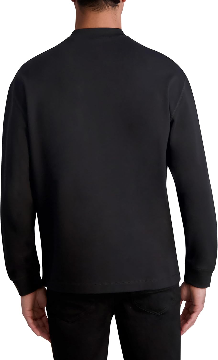 Karl Lagerfeld Mens Boucle Pocket Long Sleeve Lt Weight Sweatshirt - Image 3