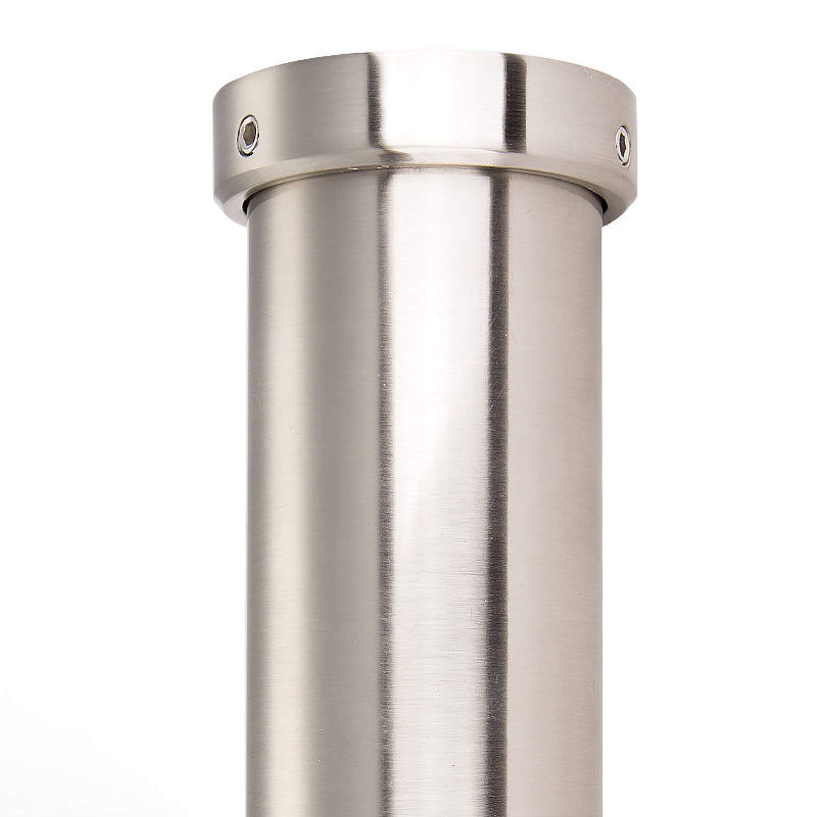 2 piezas SOTECH consolas de bar Florenz recta Altura 200 mm/Ø 50 mm aspecto acero inoxidable Base de mostrador Consola de bar Base de mostrador