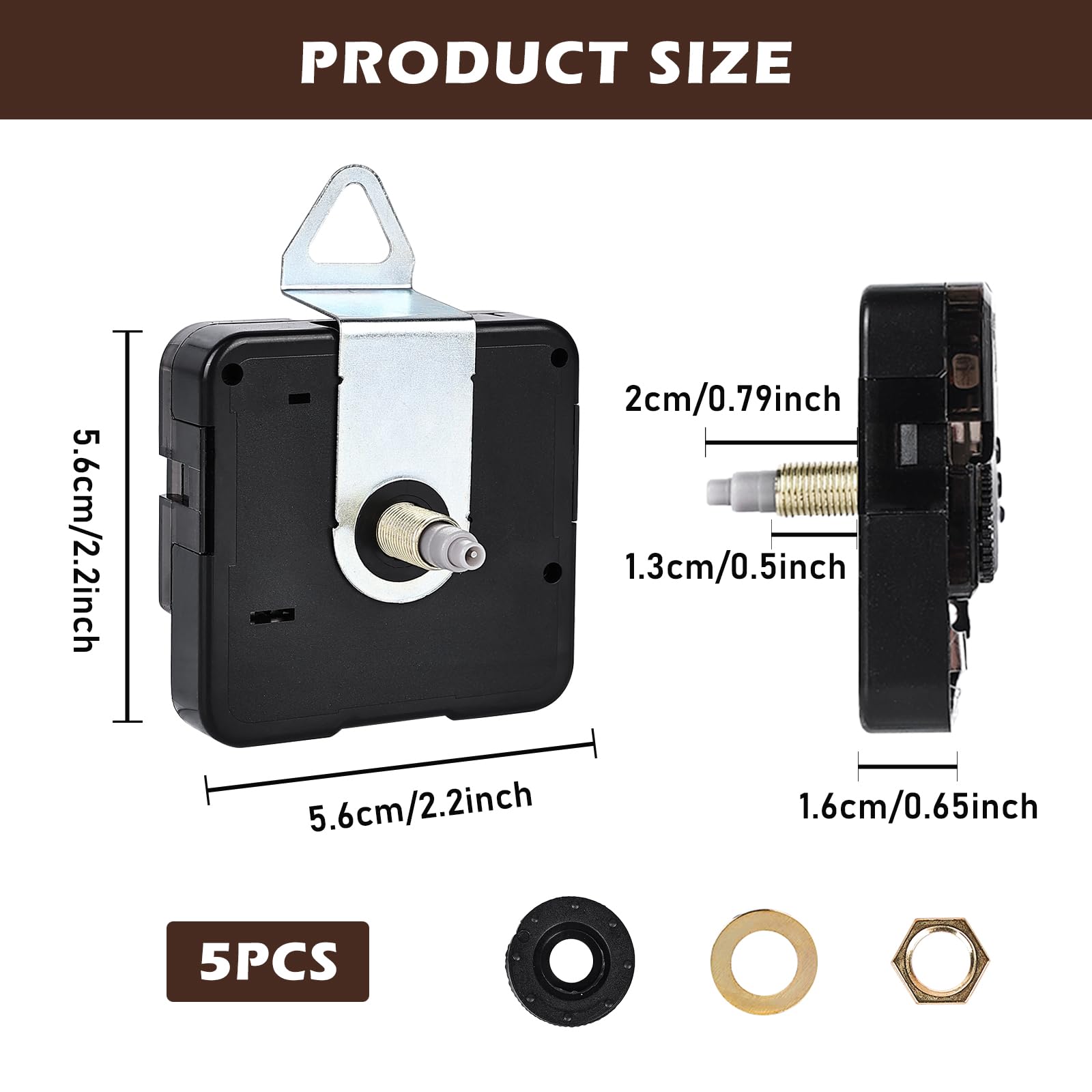 LEEQ Confezione da 4 lancette dell'orologio in Legno di Noce - forma di foglia Lunghe Lancette dell'orologio di Legno Ricambio Orologio da Parete al Lancette Sostituzione di Parti Fai da Te