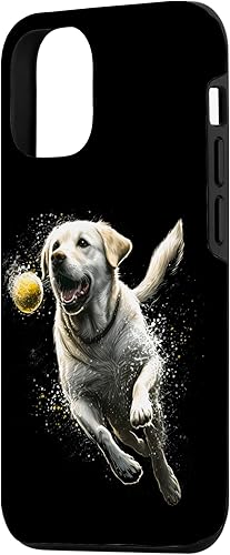 Miniatura 2 de iPhone 1212 Pro Labrador Retriever amarillo persiguiendo una pelota Labrador Retriever caso