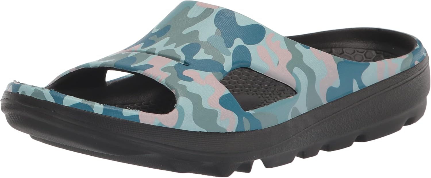 Spenco Women's Fusion 2 Slide Sandal, Pink Camo, 12 Wide