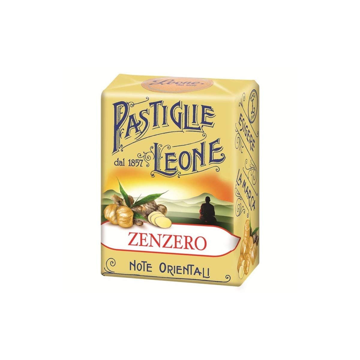 Pastiglie Leone ZENZERO | Le mitiche Pastiglie Senza Coloranti Artificiali e Senza Glutine | Confezione da 10 Astucci tascabili da 30g