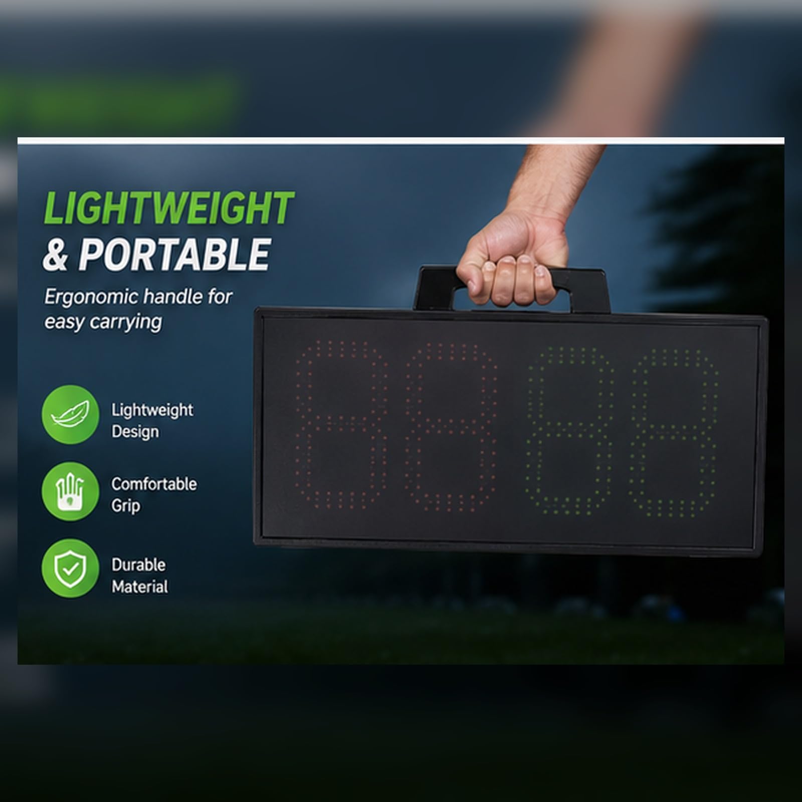 Tabellone Segnapunti for Calcio, Tabellone for Sostituzioni | LED ad Alta Luminosità, Visibilità a Lunga Distanza,Anti-Errore,per Leghe Giovanili & Scolastiche