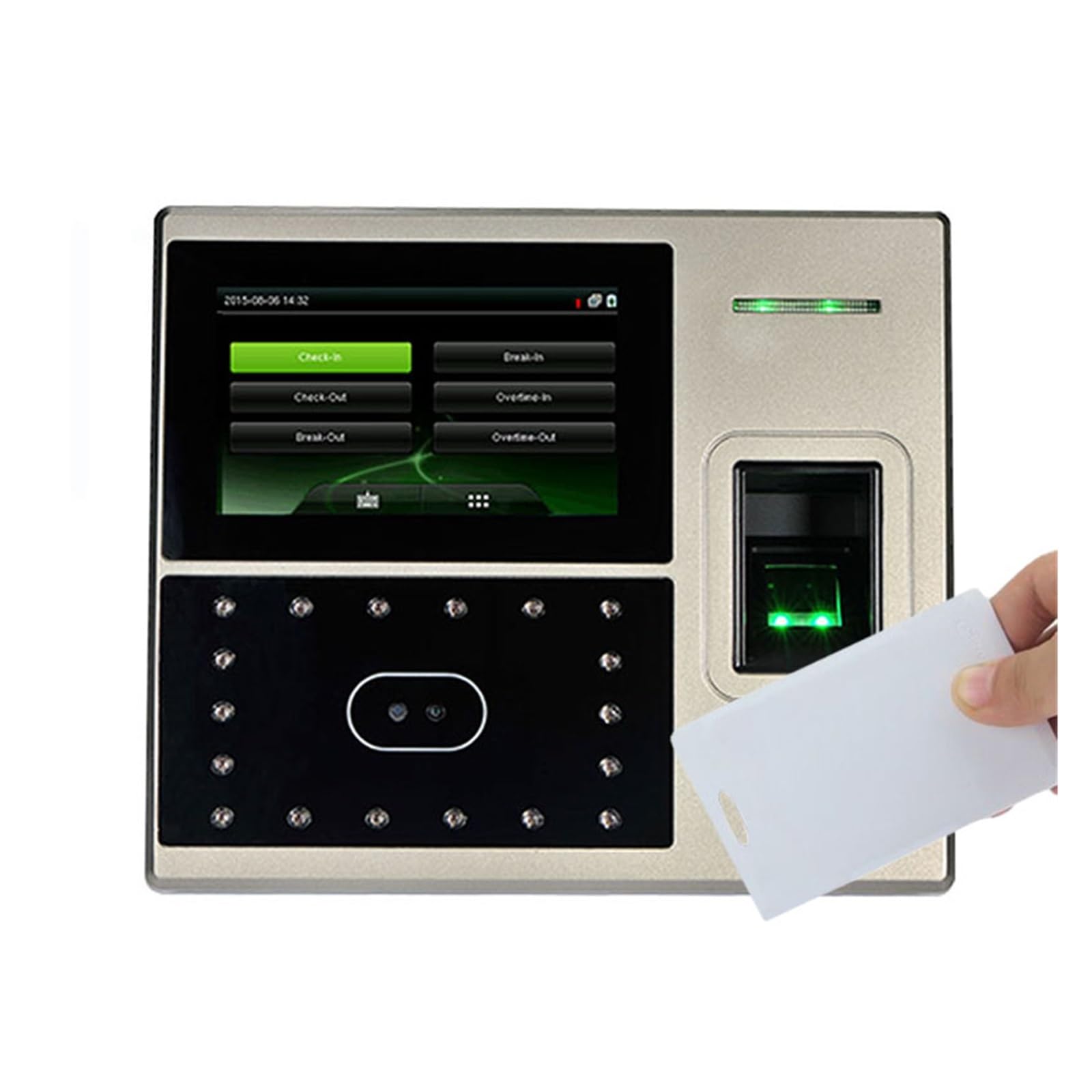 WDSOPK Clocking in Machine, UFace800 TCP/IP Biometric Fingerpint Face Recognition Time Attendance System Recorder Employee Machin(Uface800-ic-1)