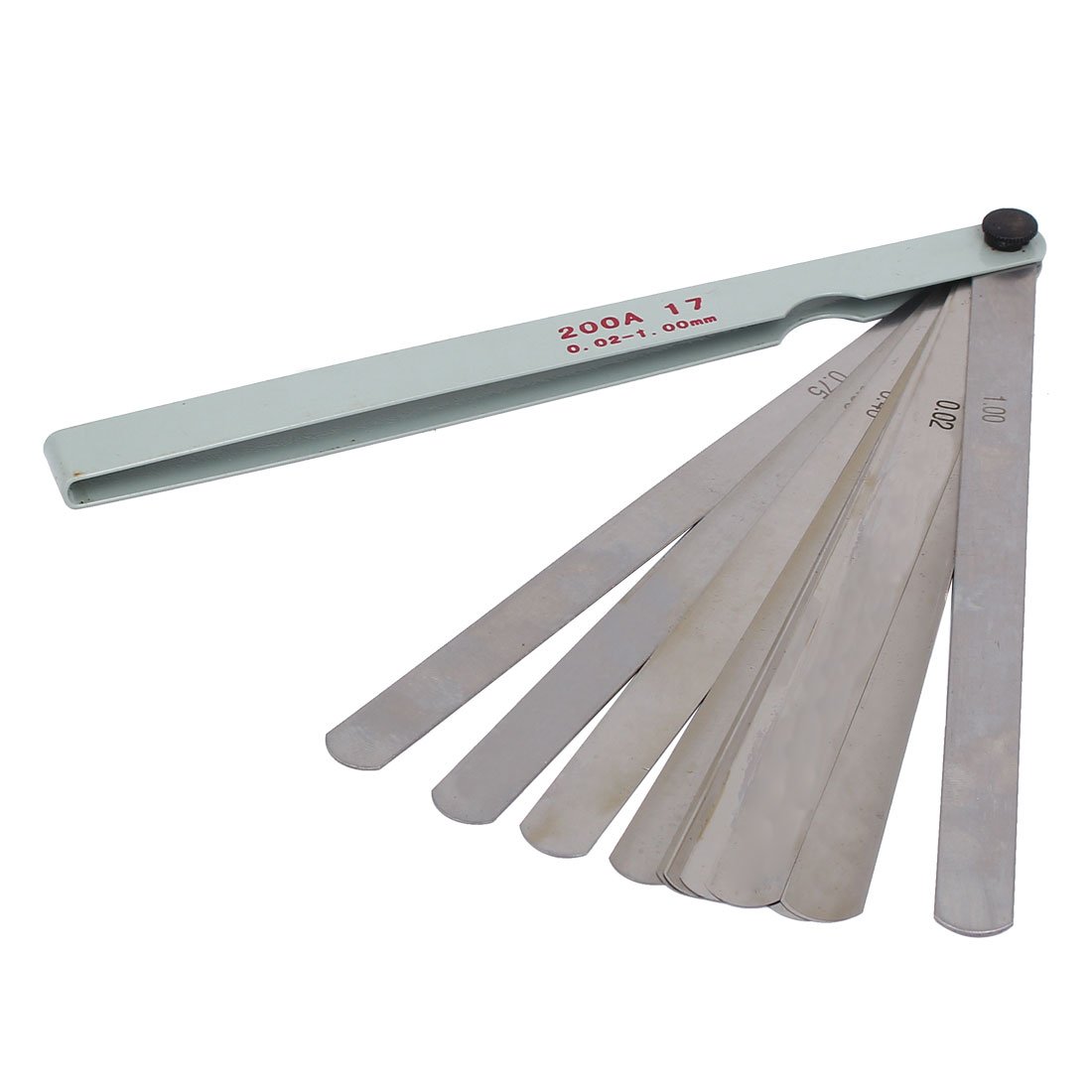 Aexit 0.02mm-1.0mm Thickness Air Conditioning Tools & Equipment Metric Feeler Filler Gauge Measuring Tool Gauges Silver Tone